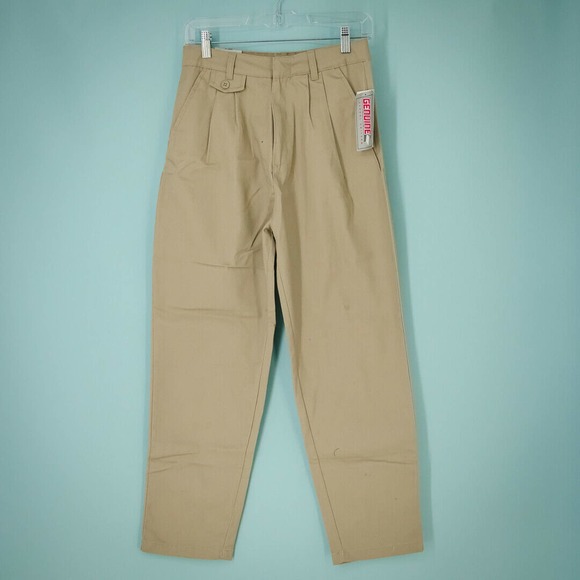 Genuine School Uniform Size 14 Twill Chino Adjustable Waist Khaki Tan Pants - Picture 1 of 5